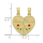 10K Enameled MOTHER - DAUGHTER Pendant - Image 4