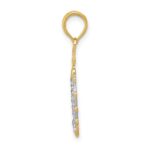 10K W/Rhodium Crown Pendant - Image 2