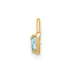 10ky March Synthetic Birthstone Heart Charm - Image 2