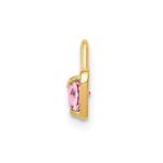 10ky October Synthetic Birthstone Heart Charm - Image 2