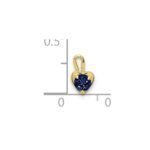 10ky September Synthetic Birthstone Heart Charm - Image 4