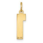 10ky Casted Medium Diamond-cut Number 1 Charm - Image 4