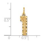 10ky Casted Medium Diamond-cut Number 1 Charm - Image 3
