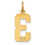 10ky Casted Medium Diamond-cut Number 3 Charm - Image 4
