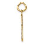 10ky Casted Medium Diamond-cut Number 6 Charm - Image 2