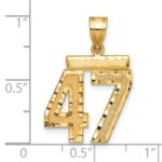 10ky Medium Diamond-cut Number 47 Charm - Image 2