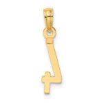 10K Number 4 Block Charm - Image 4