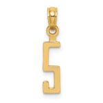 10K Number 5 Block Charm