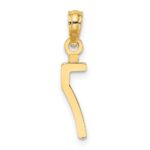 10K Number 7 Block Charm - Image 4