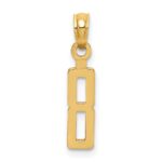 10K Number 8 Block Charm