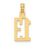 10K Number 13 Pendant - Image 4
