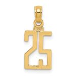 10K Number 25 Pendant