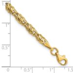 10K Gold Polished Fancy Byzantine Bracelet - Image 3