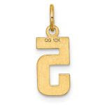10ky Casted Small Diamond-cut Number 5 Charm - Image 4