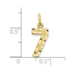 10ky Casted Small Diamond-cut Number 7 Charm - Image 4