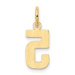 10k Small Polished Number 5 Charm - Image 4