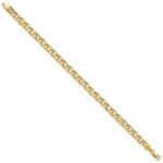 10k Lite 5mm Diamond-cut Double Link Charm Bracelet - Image 2