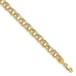10k Lite 5.5mm Double Link Charm Bracelet