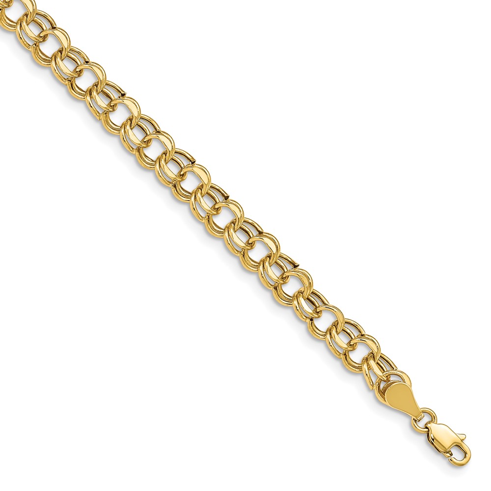 10SSD2-7.jpg 10k Lite 5.5mm Double Link Charm Bracelet - Image 1