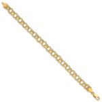 10k Lite 7mm Triple Link Charm Bracelet - Image 3