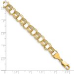 10k Lite 8mm Triple Link Charm Bracelet - Image 2