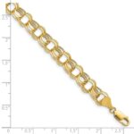 10k Lite 8.5mm Triple Link Charm Bracelet - Image 2