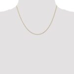 14K Carded 1mm Singapore with Spring Ring Clasp Chain - Image 4