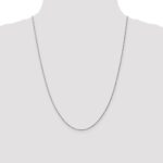 10k White Gold 1.15mm D/C Machine Made Rope Chain - Image 4