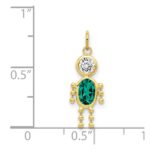 10k May Boy Birthstone Charm - Image 3