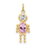 10k June Boy Birthstone Charm