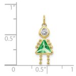 10k August Girl Birthstone Charm - Image 3
