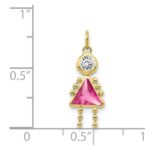 10k October Girl Birthstone Charm - Image 3
