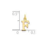 10ky Cutout Letter F Initial Charm - Image 2