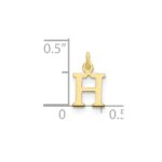 10ky Cutout Letter H Initial Charm - Image 3