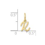 10KY Upper case Letter K Initial Charm - Image 4