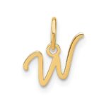10KY Upper case Letter W Initial Charm