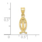 10k Ichthus Fish Charm - Image 3