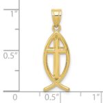 10k Ichthus Fish Pendant - Image 3