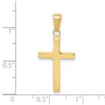 10k Polished Cross Pendant - Image 3
