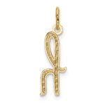 10k Yellow Gold Letter h Initial Charm - Image 3
