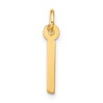 10k Large Slanted Block Initial I Charm