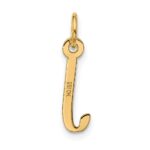 10k Large Slanted Block Initial J Charm - Image 3