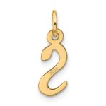 10k Large Slanted Block Initial S Charm - Image 3