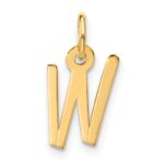 10k Large Slanted Block Initial W Charm