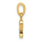 10K and Rhodium Diamond Initial P Charm - Image 2