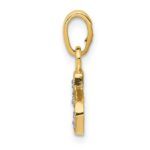 10K and Rhodium Diamond Initial S Charm - Image 2
