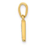 10K and Rhodium Diamond Initial W Charm - Image 2