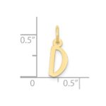 10k Small Slanted Block Initial D Charm - Image 3