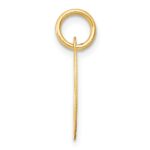 10K Small Fancy Script Initial O Charm - Image 2