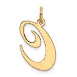10k Large Fancy Script Letter C Initial Charm - Image 3